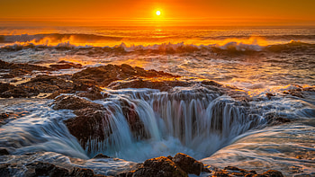 Beach Sunset, Beach, sky, Nature, Sunset HD wallpaper