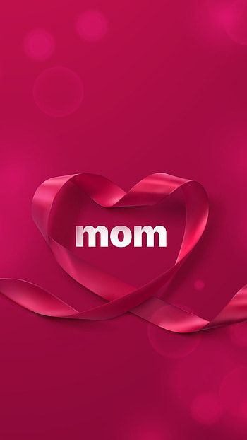 I Love Mom, Pink Background HD phone wallpaper