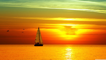 Sunset sailing , Sports, Sailing, Backgrounds HD wallpaper