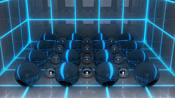 ... Background Ultra . digital art, 3d, balls, neon HD wallpaper