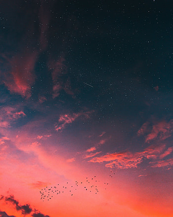 Clouds, Starry Sky, Sunset, Nature HD phone wallpaper