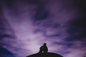 dom, Sky, Stars, Dark, Loneliness HD wallpaper