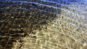 Nature, Water, Stones, Waves, Sand, Transparent, Divorces, Bottom HD wallpaper
