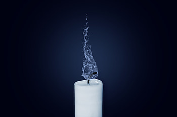 Candle Water Flame Illustration, candle, water, flame, illustration, hop HD wallpaper