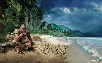 Far Cry 3 protagonist, Exotic locations, Intense battles, Tropical paradise HD wallpaper