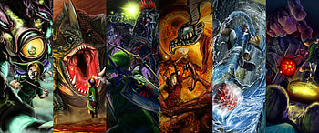Ocarina of Time boss battles (Gohma, Dodongo, Phantom Ganon, Volvagia, Morpha, & Bongo Bongo) ... HD wallpaper