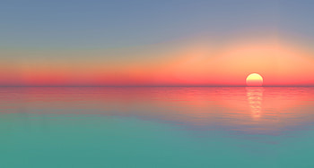 Calm Sunset Ocean Digital Art , ocean, digital-art, artist, artwork HD wallpaper
