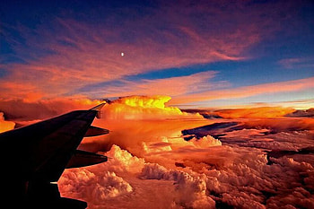 Airplane-Wing, clouds, beautiful HD wallpaper
