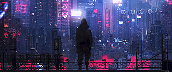 Dual Monitor Cyberpunk, Cyberpunk Style HD wallpaper