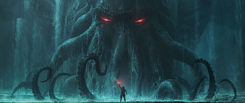 Fantasy Monster Cthulhu, Dark Souls 3440X1440 HD wallpaper