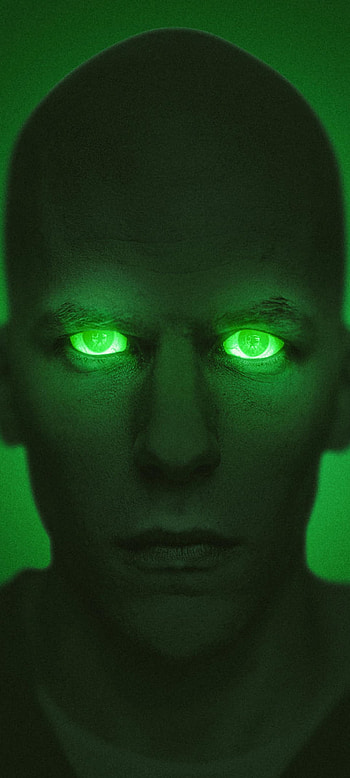 lex luthor, sin cabello, verde, ojos verdes, villano HD phone wallpaper
