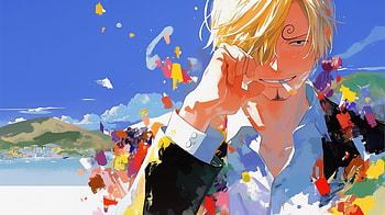 Vibrant Sanji from One Piece, Anime, One Piece, Sanji (One Piece) HD wallpaper