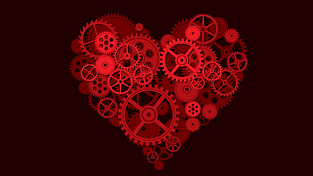 Mechanical heart, ultra HD wallpaper