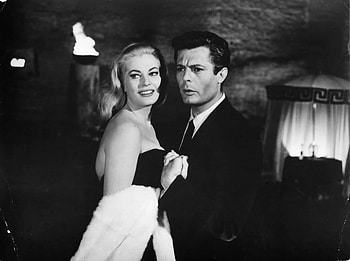 Marcello Mastroianni, Anita Ekberg, Swedish Italian screen, Time HD wallpaper