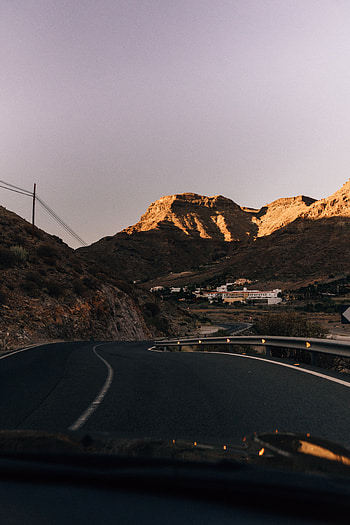 Nature, Mountains, Building, Road, Asphalt, Winding, Sinuous HD phone wallpaper