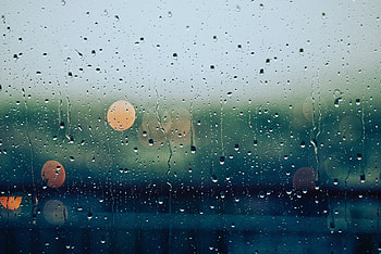 Drops, rain, glass surface HD wallpaper