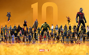 Marvel Superheroes 10 Year Anniversary Artwork, marvel, superheroes, artwork, artist, digital-art, deviantart, art, iron-man, captain-america, war-machine, vision, ghost-rider, thor, ant-man, wasp, hulk, thor, loki, luke-cage, groot, rocket-raccoon, drax-the-destroyer, star-lord, gamora, black-widow, hawkeye, doctor-strange, spiderman, mantis, black-panther HD wallpaper