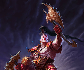Khorne Berserker, fantasy, warrior, fantasy warrior, barbarian HD wallpaper