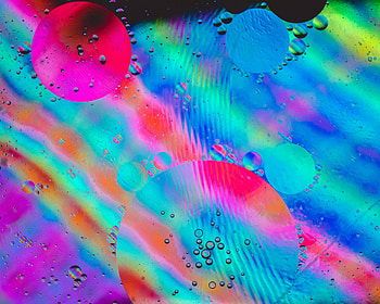 Abstract, Bubbles, Rainbow, Glass HD wallpaper