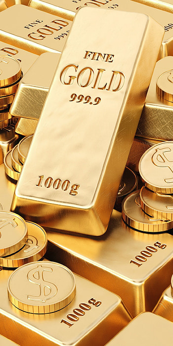 Man made gold, Radiant allure, Precious metal aesthetics, Wealthy symbolism HD phone wallpaper