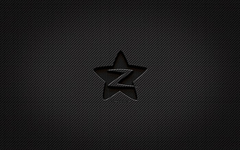 Qzone carbon logo, , grunge art, carbon background, creative, Qzone black logo, social network, Qzone logo, Qzone HD wallpaper
