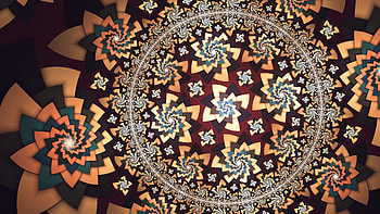 Circles, fractal, spiral, abstract HD wallpaper