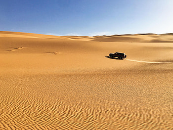 Sand, Desert, Cars, Car, Jeep, Machine, Traces HD wallpaper