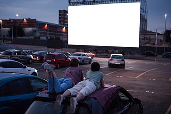 Drive-in movies, Outdoor screening, New Jersey, Retro cinema HD wallpaper