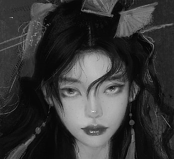 Girl, jojo cooo, black, white, fantasy, art, asian, bw, face HD wallpaper