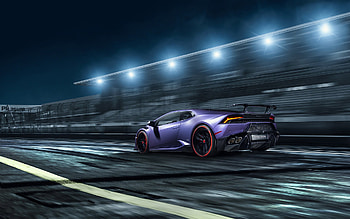 Lamborghini Huracan Super Car, lamborghini, lamborghini-huracan, cars, purple HD wallpaper