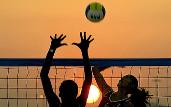 Beach Volleyball, Scenic backgrounds, Relaxing beach ambiance, Outdoor sports HD wallpaper