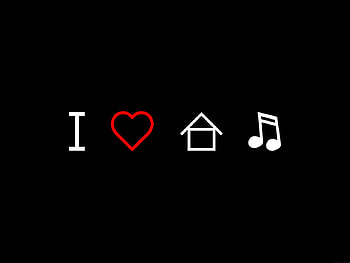 I love House Music, music, love, house HD wallpaper