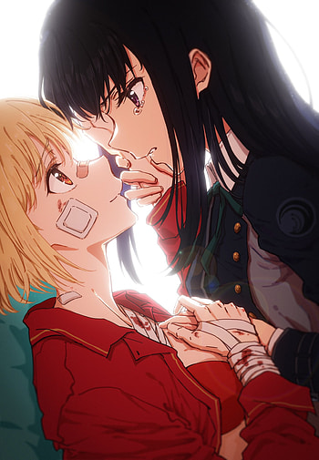 Lycoris recoil, art, mouth HD phone wallpaper