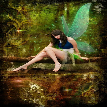 FOREST FAIRY, fairy, fantasy, green, girl, water, forest, lake, female HD wallpaper