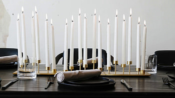 Machined candelabra, Black home accessories, Buster Punch, Contemporary design HD wallpaper