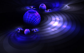 Dancefloor, blue, abstract, , bubble, fractal HD wallpaper