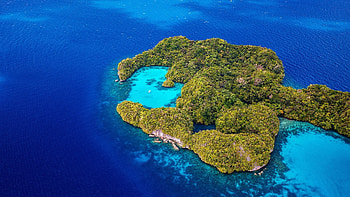 Palau islands from above, Aerial , Nature's masterpiece, Stunning panorama HD wallpaper