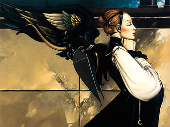 Dark Angel, gothic, wings, black, woman, female HD wallpaper