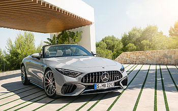 2022, Mercedes-AMG SL55, , front view, exterior, new gray SL55, German cars, Mercedes, convertible, Mercedes-Benz SL55 AMG HD wallpaper