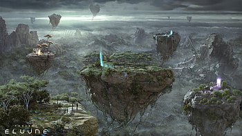 Fantasy Landscape: Mystical Floating Islands, floating island, fantasy, landscape, fantasy landscape HD wallpaper