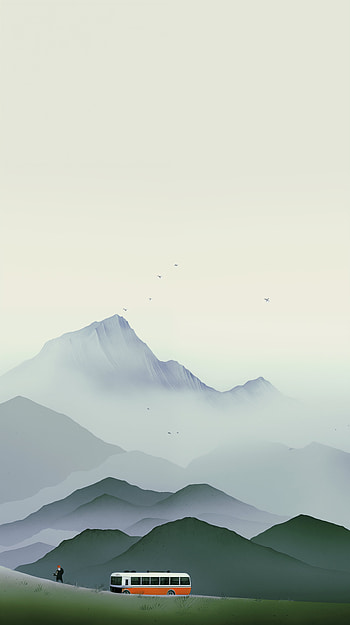 journey, mountain, scenery HD phone wallpaper
