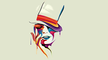 Colors, Vector, Silhouette, , Drawing, Color, Paints, Face HD wallpaper