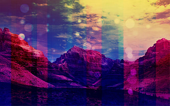 Abstract, Mountains, Glare, Stripes, Streaks HD wallpaper