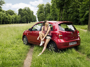 *** Nissan Micra ELLE ***, kobieta, samochody, czerwona, honda HD wallpaper
