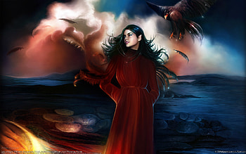 Ravens Elf, colorful, abstract, fantasy, rave, sky, elf HD wallpaper