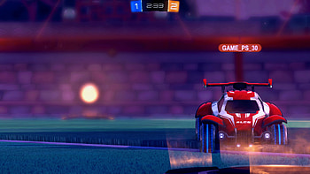 Rocket League, Red, automotive lighting, electric blue, gaming, Game, Sarv, Playstation, RLCS HD wallpaper