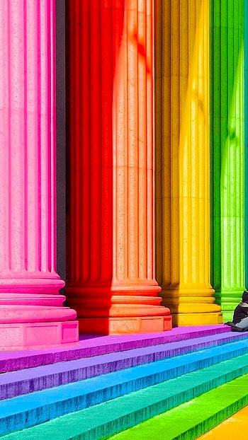 Colour Full, Stairs HD phone wallpaper