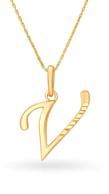 V Letter, Golden Locket HD phone wallpaper