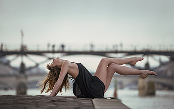 Urban Girl graphy, girls, graphy, black, dress HD wallpaper