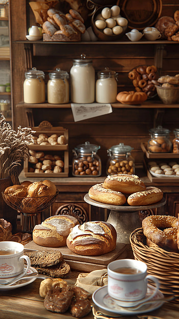 Bakery Delights : Sourdough & Tea Aesthetics, bread, tea HD phone wallpaper